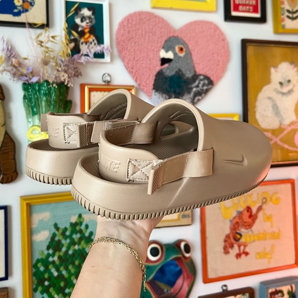 Nike Calm Mules in Hemp (Light Brown) - Picture 7 of 9